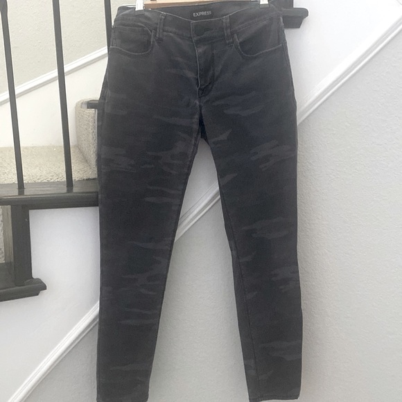 Express Denim - EXPRESS JEANS Skinny Jeans Camo Black